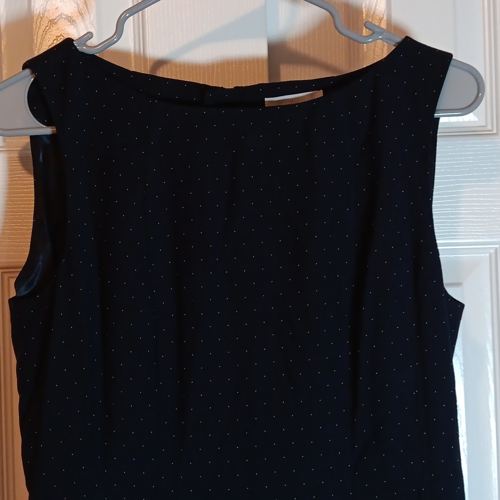 H&M Navy with Mint Dots A-Line Dress - 10